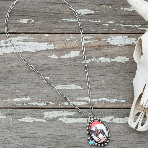 Western Cowboy Killer Theme Necklace