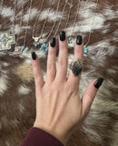 Midnight Bloom Boot Stitch RIng