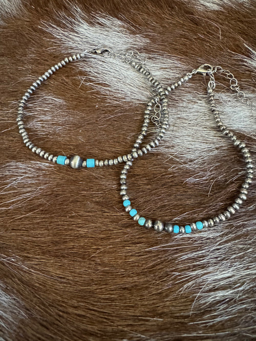 Western Beaded Anklet - 2 Options