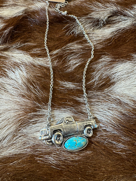 The "Country Roads" Vintage Truck Necklace
