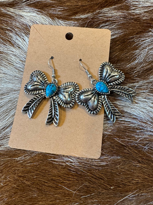 The "Desert Bow-tique" Turquoise Drop Earrings