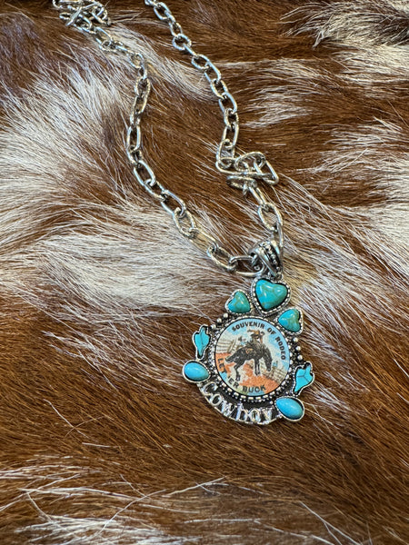 The "Let 'Er Buck" Rodeo Souvenir Necklace