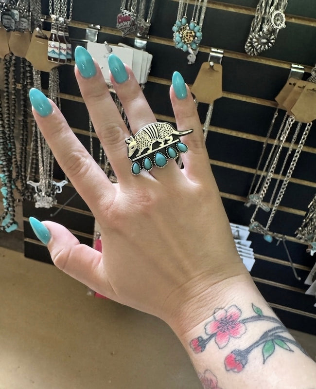 The Desert Drifter Armadillo Ring