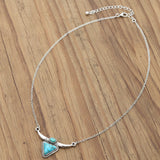 Western Steer Head Stone Pendant Necklace