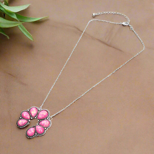 Pink Opal Squash Necklace