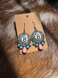 Zebra 8 Ball Earrings