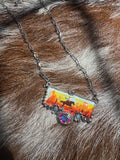 Sunset Cowboy Bar Necklace