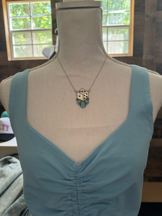 Heart Dice Necklace