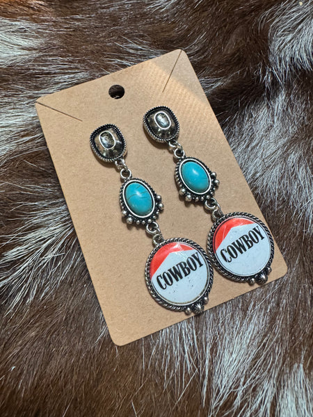 Cowboy Charm Drop Earrings