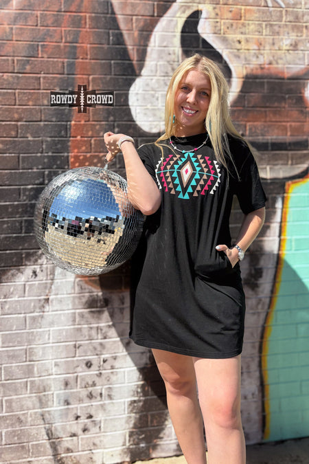 Umgee Full Size French Terry Short Sleeve Round Neck Dress Plus Size