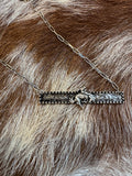 Wild West Bronc Rider Bar Necklace