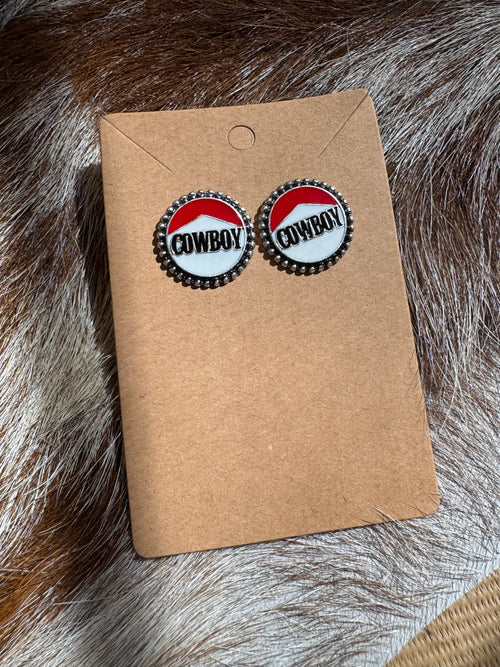 Round Cowboy Stud Earrings