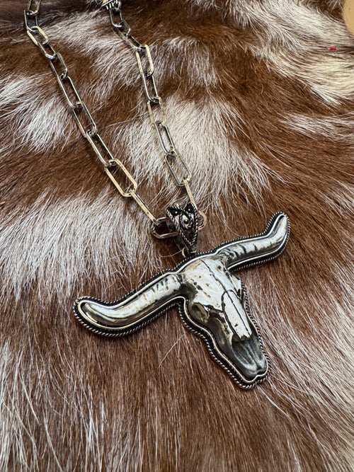 Bull Skull Statement Necklace