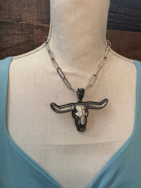 Bull Skull Statement Necklace