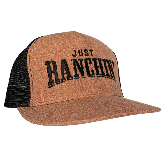 Just Ranchin Red & Black Meshback