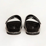 Loyal West Deen Canyon Sandals - Black And White Cowhide