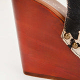 Loyal West Amelia Sandals Black And White Cowhide