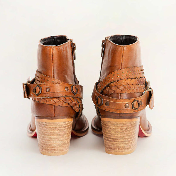 Loyal West Marlene Ankle Booties In Calfskin