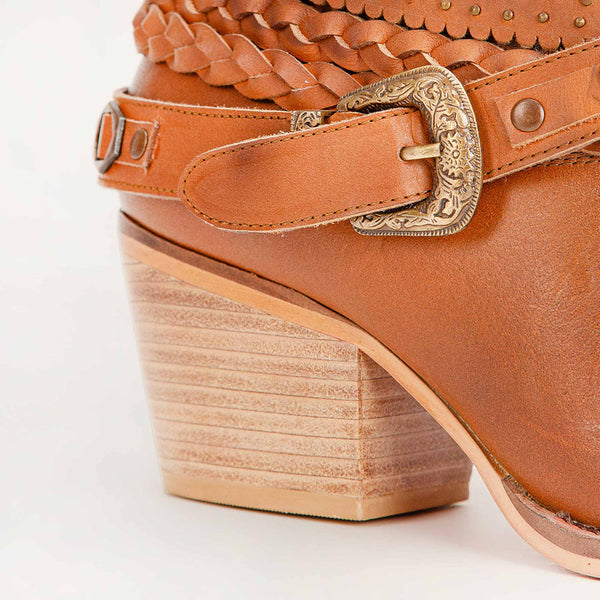 Loyal West Marlene Ankle Booties In Calfskin