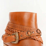 Loyal West Marlene Ankle Booties In Calfskin