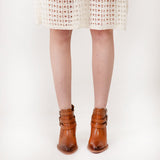 Loyal West Marlene Ankle Booties In Calfskin