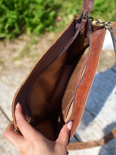 CARDS TOOLED LEATHER CROSSBODY