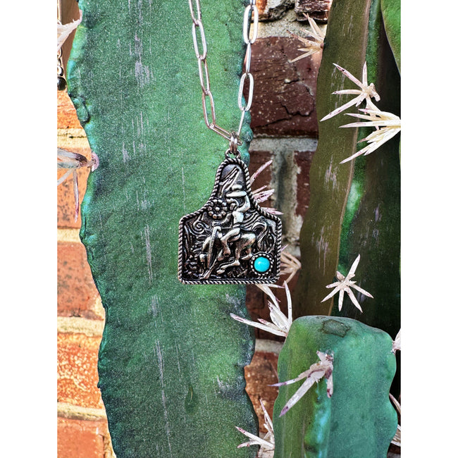 Bronc Cattle Tag Necklace