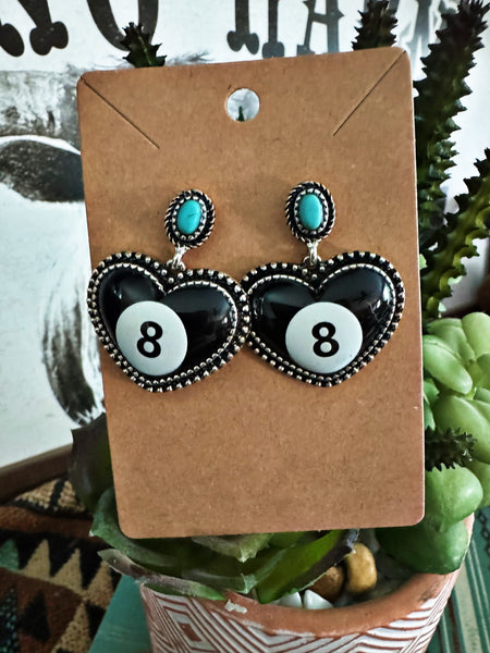 Oval Checker Stud Earrings - Turq.