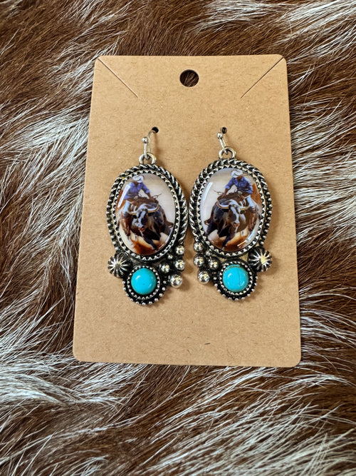 Bull Rider Earrings