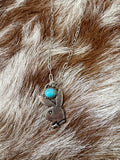 Bunny Necklace - Turq.