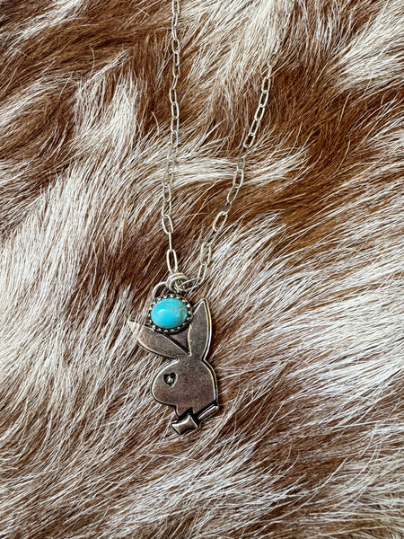 Bunny Necklace - Turq.