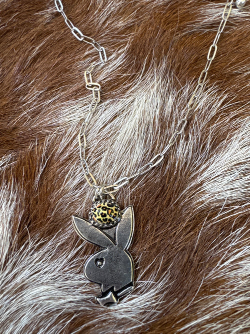 Bunny Necklace - Leopard