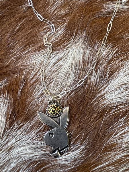 Bunny Necklace - Leopard