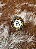 8 Ball Leopard Bubble Ring