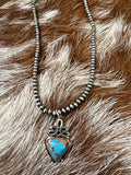 Boot Stitch & Stone Necklace