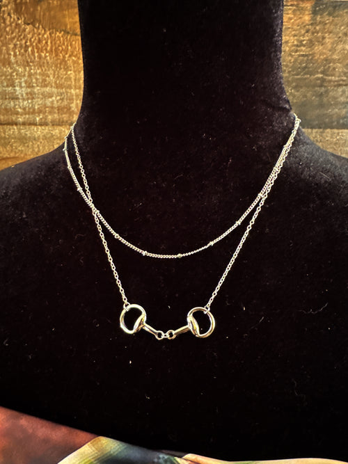 Dainty Snaffle Layered Necklace - 2 Colors
