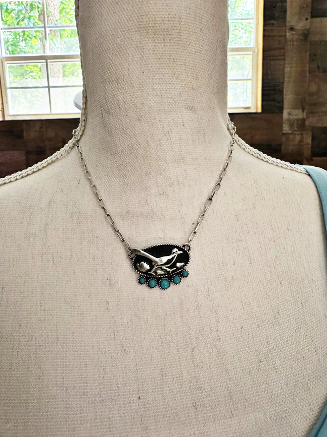 The "Chasing Sunsets" Roadrunner Necklace