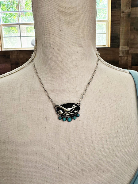 The "Chasing Sunsets" Roadrunner Necklace