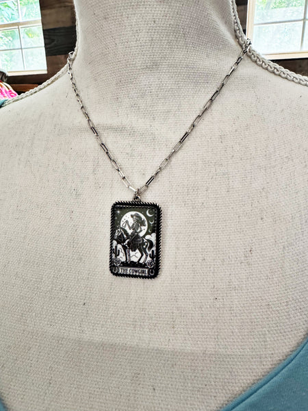 The "Cowgirl" Tarot Card Necklace