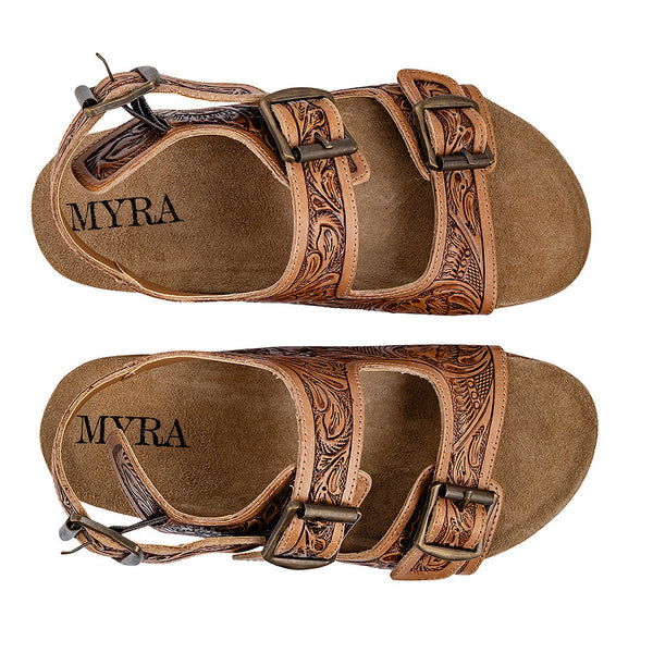 Dixon Trails Hand-Tooled Sandals