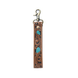 Turquoise Daydreams Key Fob - Blue/Brown
