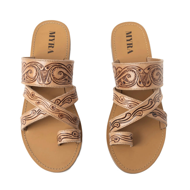 Delia Ridge Sandals In Brown