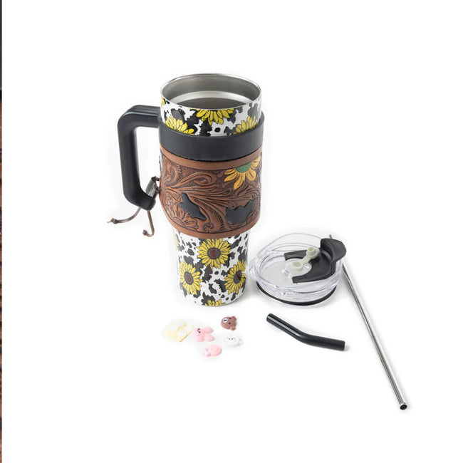 Wide Wyoming Tumbler - Sunflower