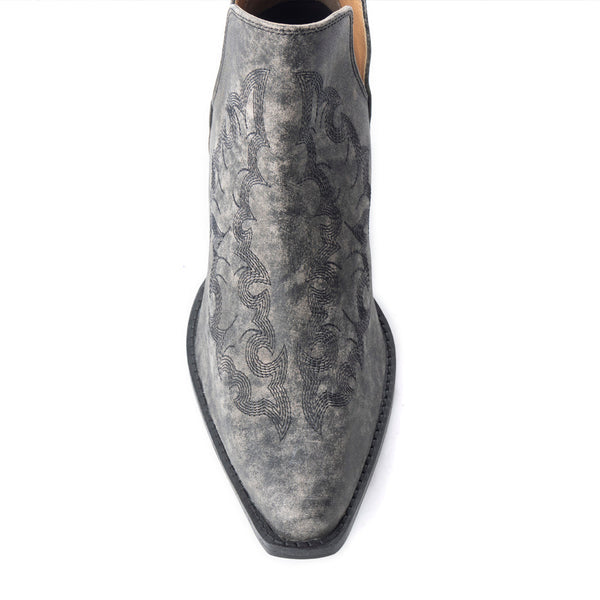 Moonlight on the Mesa Booties In Crackle Black