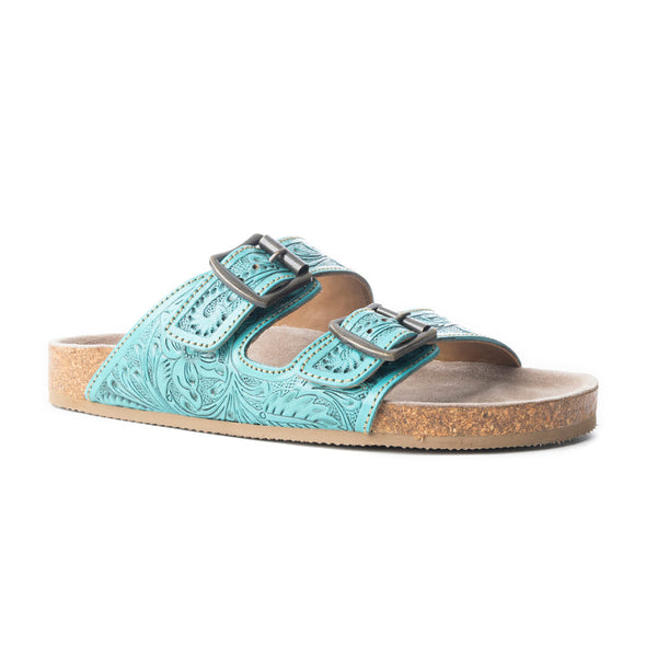 Wildlfower Wanderer Sandals In Turquoise