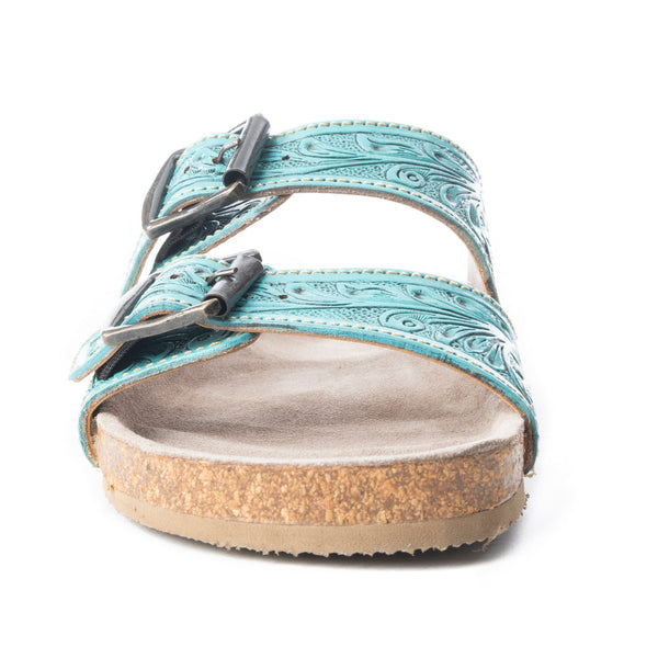 Wildlfower Wanderer Sandals In Turquoise
