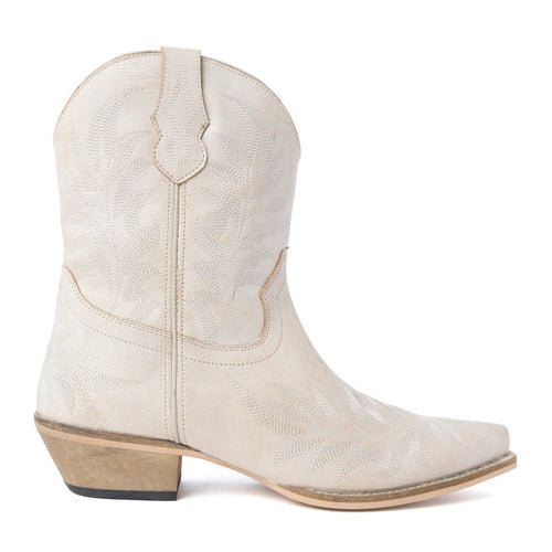 Desert Pearl Ankle Boots in Cream