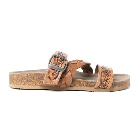 Loyal West Deen Canyon Sandals - Black And White Cowhide