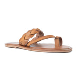 Longhorn Western Leather Sandals in Mocha Brown