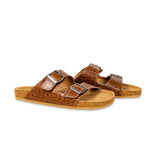 Maggie Embossed Leather Sandals